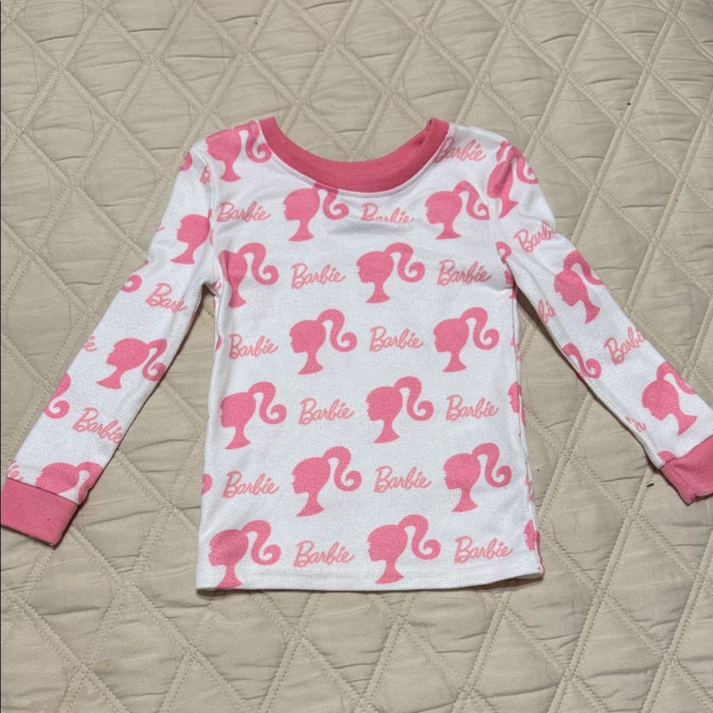 Barbie Pink and White Graphic Top